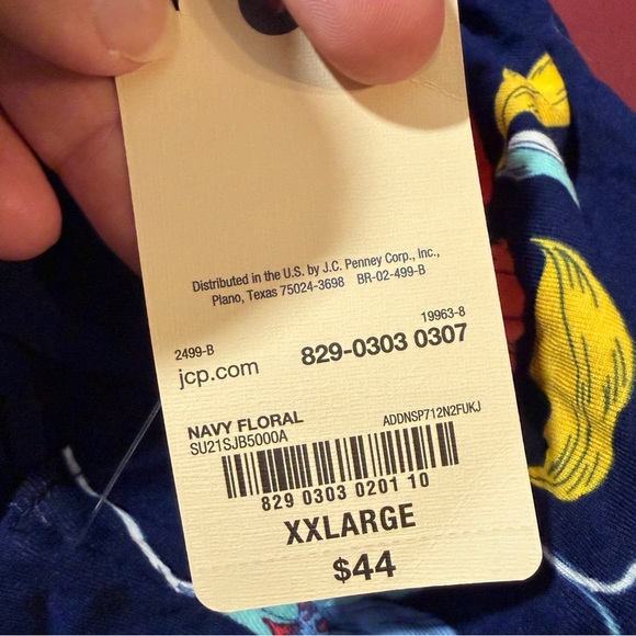 St. John's Bay Navy Floral Dress - Picture 4 of 6